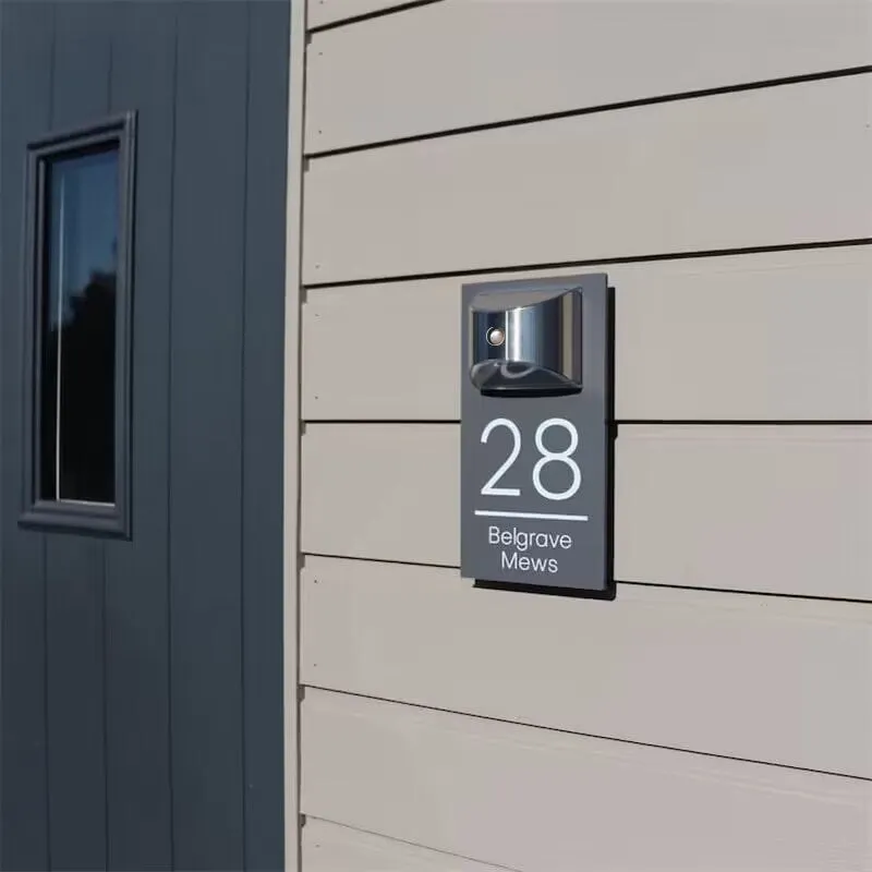 Personalized Solar Modern Door Plaque - Billede 8