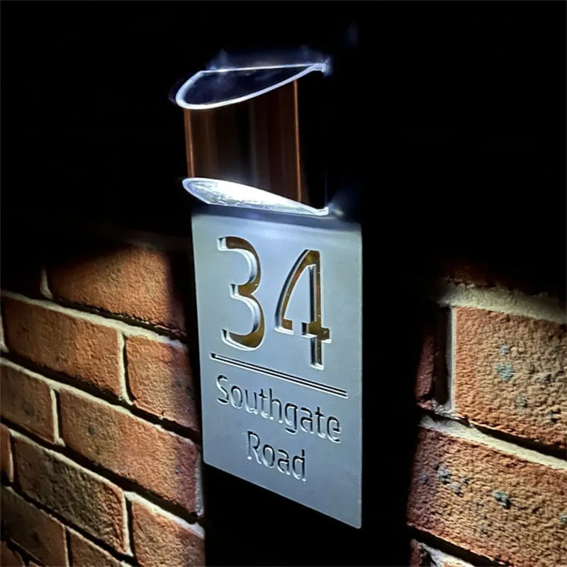 Personalized Solar Modern Door Plaque – Image 6