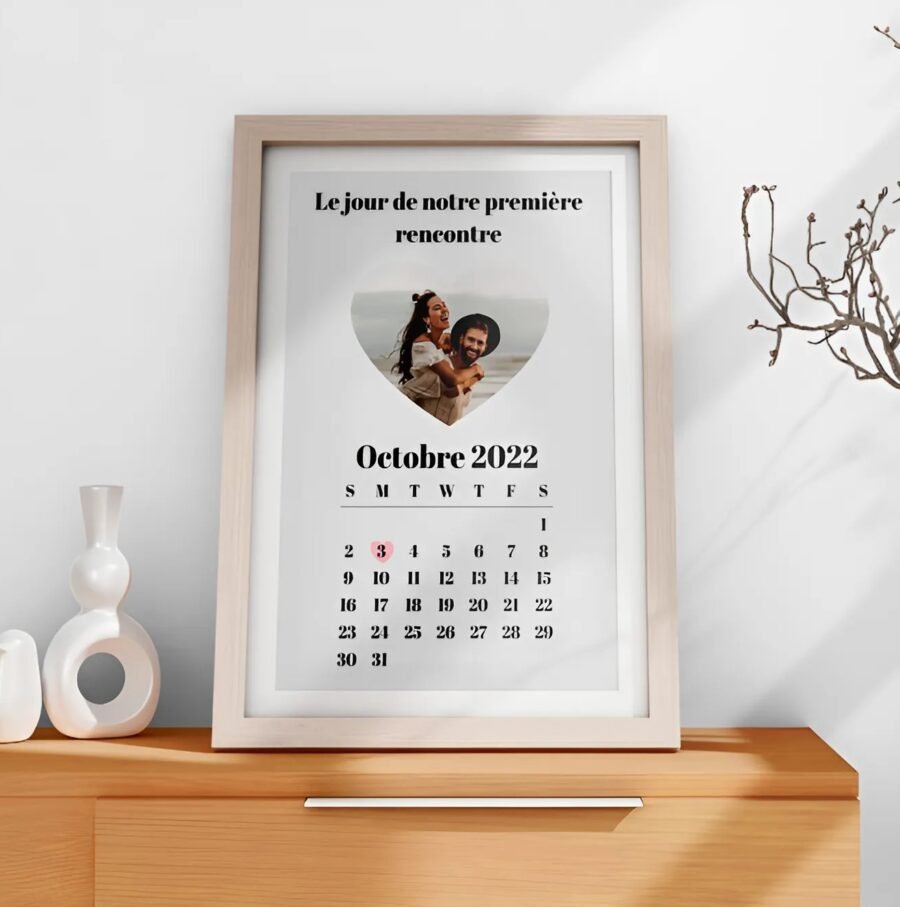 Calendrier de l'amour - Poster encadré - Afbeelding 2