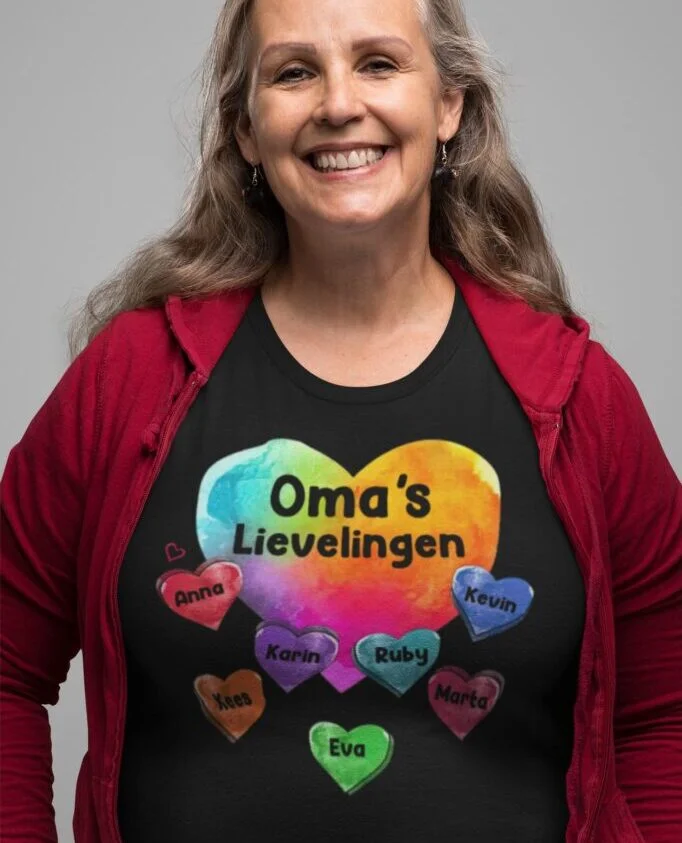 Oma's lievelingen - Gepersonaliseerd T-shirt